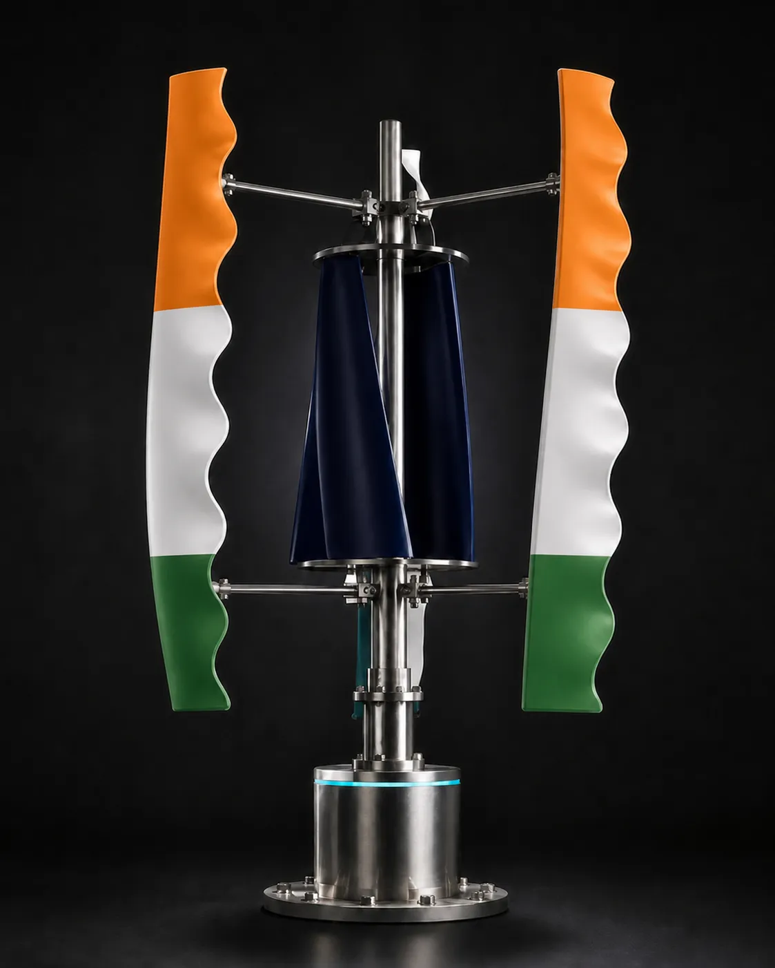 GIVARA ONE studio shot — the rooftop wind machine in Tricolor livery.